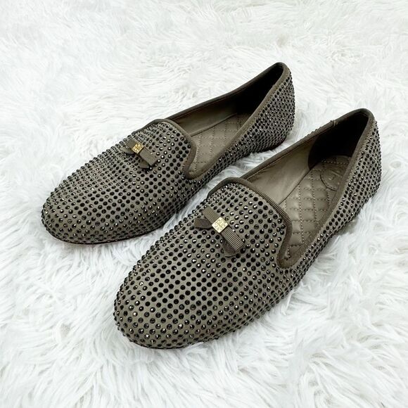 Tory Burch Chandra Sparkle Dust Storm Smoking Slipper Loafer - Picture 1 of 10